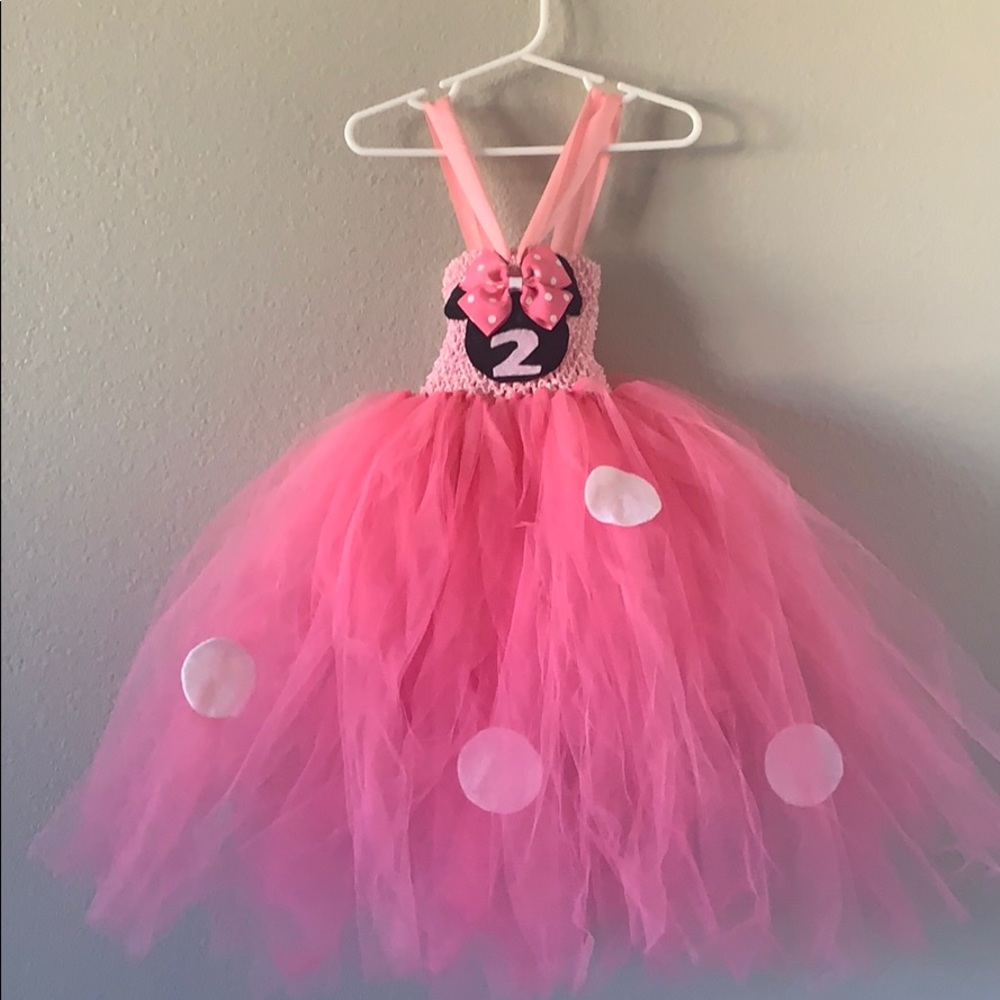 Minnie Mouse tulle dress for a two year old bday